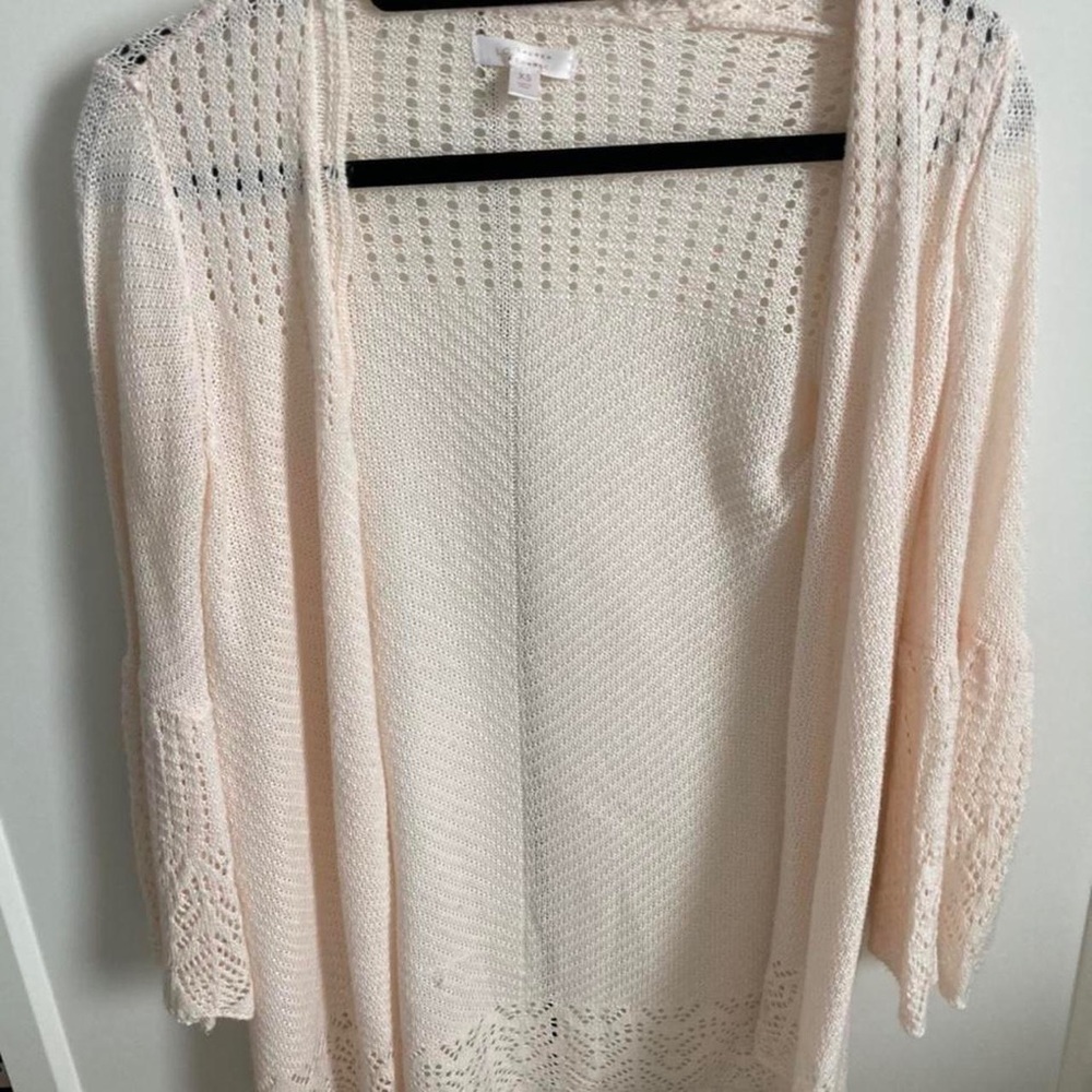 Womens knit/ crochet cardigan bathing suit coverup